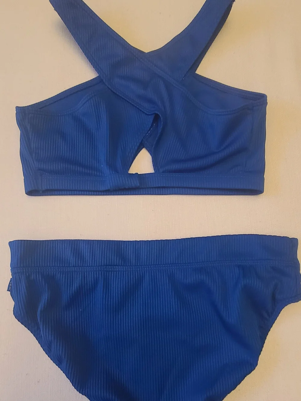 Abercrombie Kids Royal Blue Ribbed Cross-Back Bikini